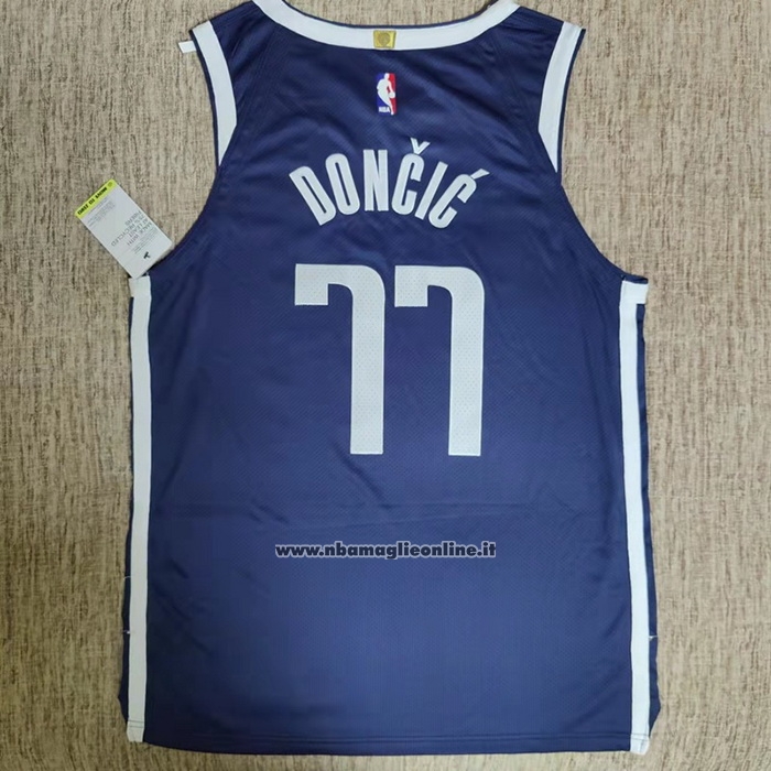 Maglia Dallas Mavericks Luka Doncic #77 Statement Autentico 2022-23 Blu